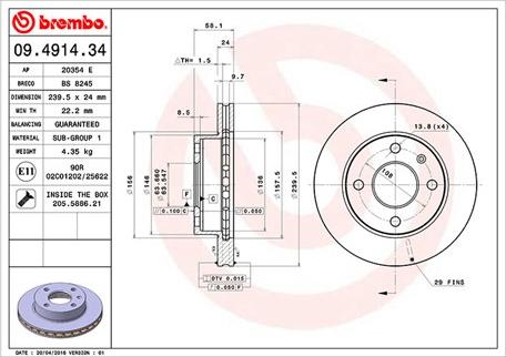 Magneti Marelli 360406024800 - Jarrulevy inparts.fi