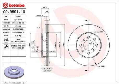 Magneti Marelli 360406028400 - Jarrulevy inparts.fi