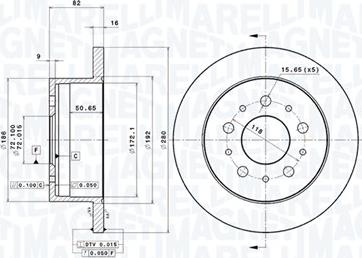 Magneti Marelli 360406023500 - Jarrulevy inparts.fi