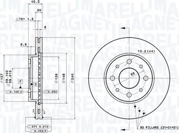 Magneti Marelli 360406023700 - Jarrulevy inparts.fi