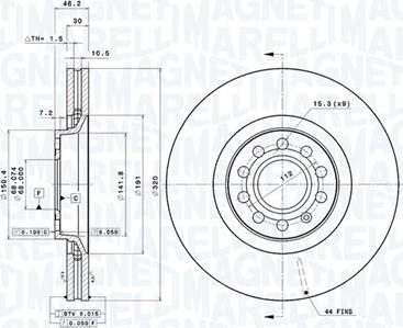 Magneti Marelli 360406075201 - Jarrulevy inparts.fi