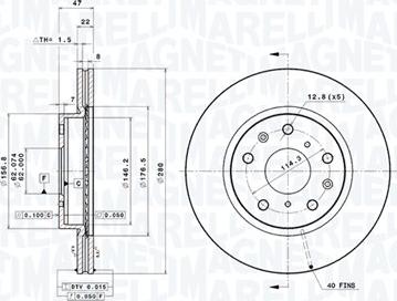 Magneti Marelli 360406070801 - Jarrulevy inparts.fi