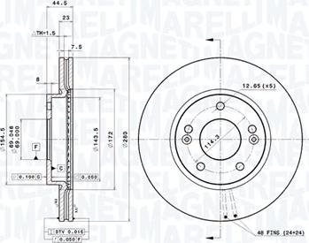 Magneti Marelli 360406154301 - Jarrulevy inparts.fi