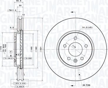 Magneti Marelli 360406155401 - Jarrulevy inparts.fi