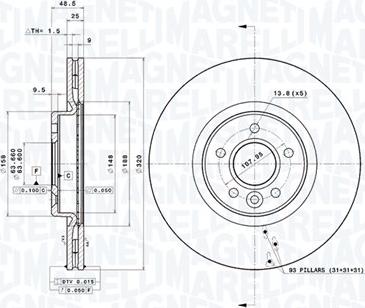 Magneti Marelli 360406156501 - Jarrulevy inparts.fi