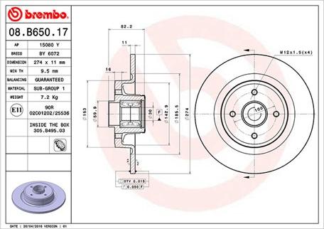 Magneti Marelli 360406162000 - Jarrulevy inparts.fi