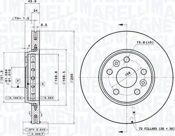 Magneti Marelli 360406106901 - Jarrulevy inparts.fi