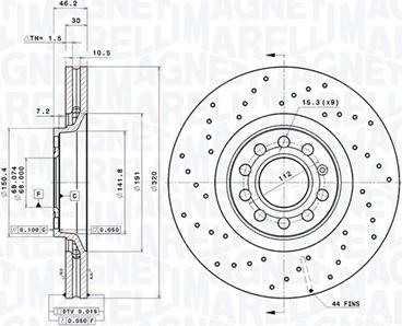 Magneti Marelli 360406101901 - Jarrulevy inparts.fi