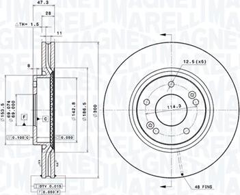 Magneti Marelli 360406108801 - Jarrulevy inparts.fi