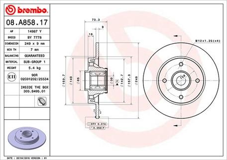 Magneti Marelli 360406107900 - Jarrulevy inparts.fi