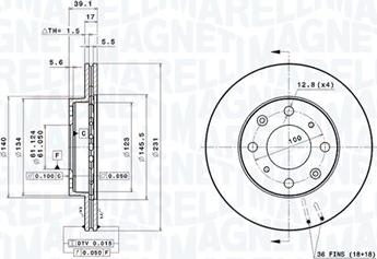 Magneti Marelli 360406119500 - Jarrulevy inparts.fi