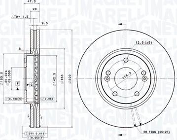 Magneti Marelli 360406115301 - Jarrulevy inparts.fi