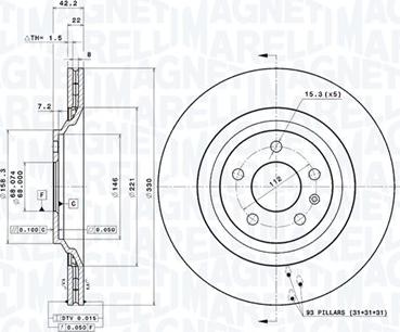 Magneti Marelli 360406116701 - Jarrulevy inparts.fi