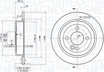 Magneti Marelli 360406110901 - Jarrulevy inparts.fi