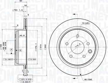 Magneti Marelli 360406110101 - Jarrulevy inparts.fi