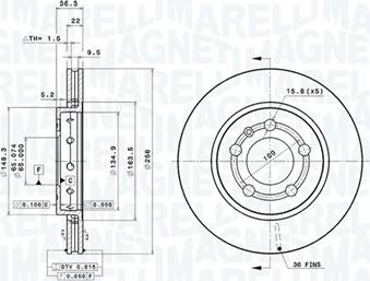 Magneti Marelli 360406111401 - Jarrulevy inparts.fi