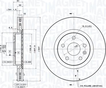 Magneti Marelli 360406111101 - Jarrulevy inparts.fi