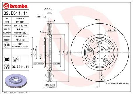 Magneti Marelli 360406111301 - Jarrulevy inparts.fi