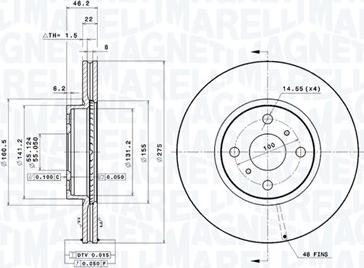 Magneti Marelli 360406112301 - Jarrulevy inparts.fi