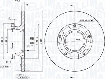 Magneti Marelli 360406189100 - Jarrulevy inparts.fi