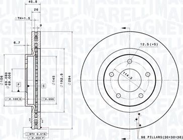 Magneti Marelli 360406189301 - Jarrulevy inparts.fi