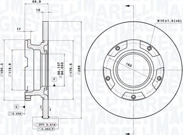 Magneti Marelli 360406184400 - Jarrulevy inparts.fi