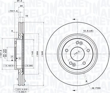 Magneti Marelli 360406184001 - Jarrulevy inparts.fi