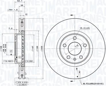 Magneti Marelli 360406184201 - Jarrulevy inparts.fi