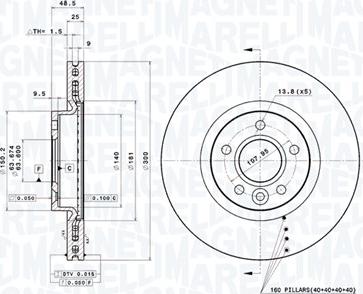 Magneti Marelli 360406185901 - Jarrulevy inparts.fi