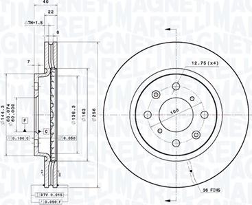 Magneti Marelli 360406185701 - Jarrulevy inparts.fi