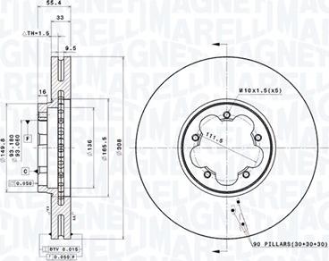 Magneti Marelli 360406183500 - Jarrulevy inparts.fi