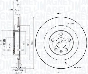 Magneti Marelli 360406183801 - Jarrulevy inparts.fi