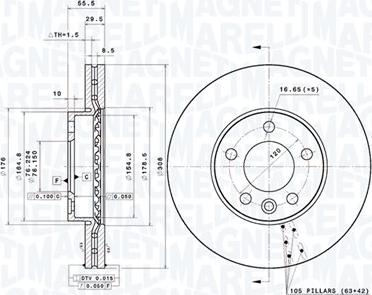 Magneti Marelli 360406183701 - Jarrulevy inparts.fi