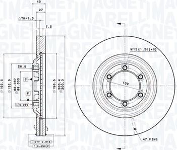 Magneti Marelli 360406187200 - Jarrulevy inparts.fi