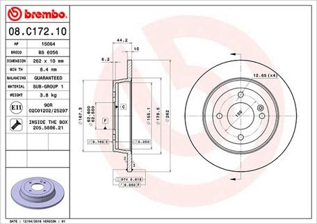 Magneti Marelli 360406121500 - Jarrulevy inparts.fi