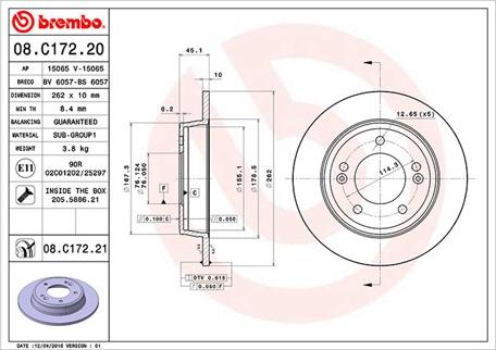 Magneti Marelli 360406121600 - Jarrulevy inparts.fi