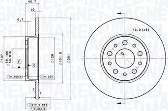 Magneti Marelli 360406121301 - Jarrulevy inparts.fi