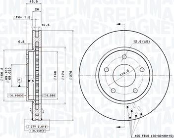 Magneti Marelli 360406123001 - Jarrulevy inparts.fi