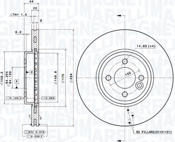 Magneti Marelli 360406123801 - Jarrulevy inparts.fi