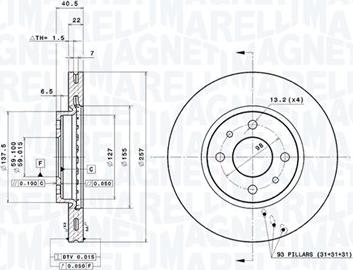 Magneti Marelli 360406213500 - Jarrulevy inparts.fi