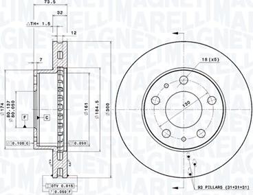 Magneti Marelli 360407100000 - Jarrulevy inparts.fi