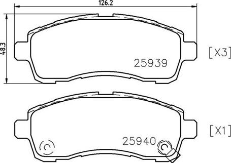 Magneti Marelli P49057MM - Jarrupala, levyjarru inparts.fi