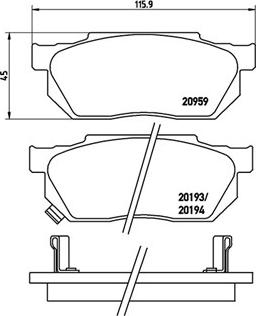 Magneti Marelli 363700428008 - Jarrupala, levyjarru inparts.fi