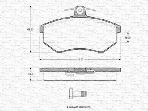 Magneti Marelli 363702160944 - Jarrupala, levyjarru inparts.fi