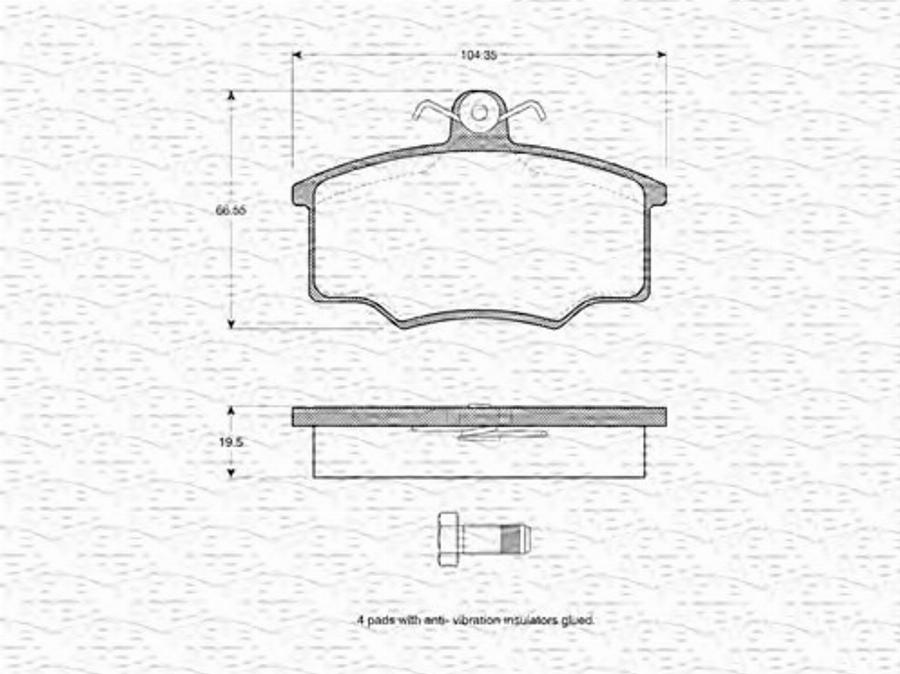 Magneti Marelli 363702160947 - Jarrupala, levyjarru inparts.fi