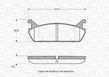 Magneti Marelli 363702160968 - Jarrupala, levyjarru inparts.fi