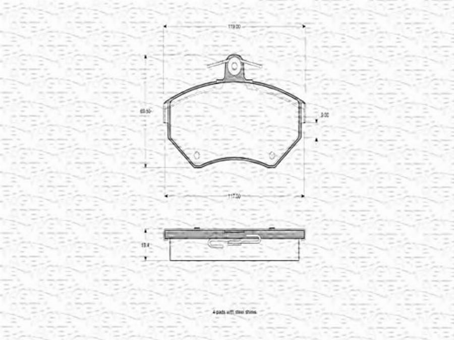 Magneti Marelli 363702160421 - Jarrupala, levyjarru inparts.fi