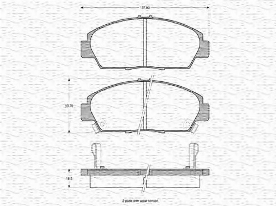 Magneti Marelli 363702160541 - Jarrupala, levyjarru inparts.fi