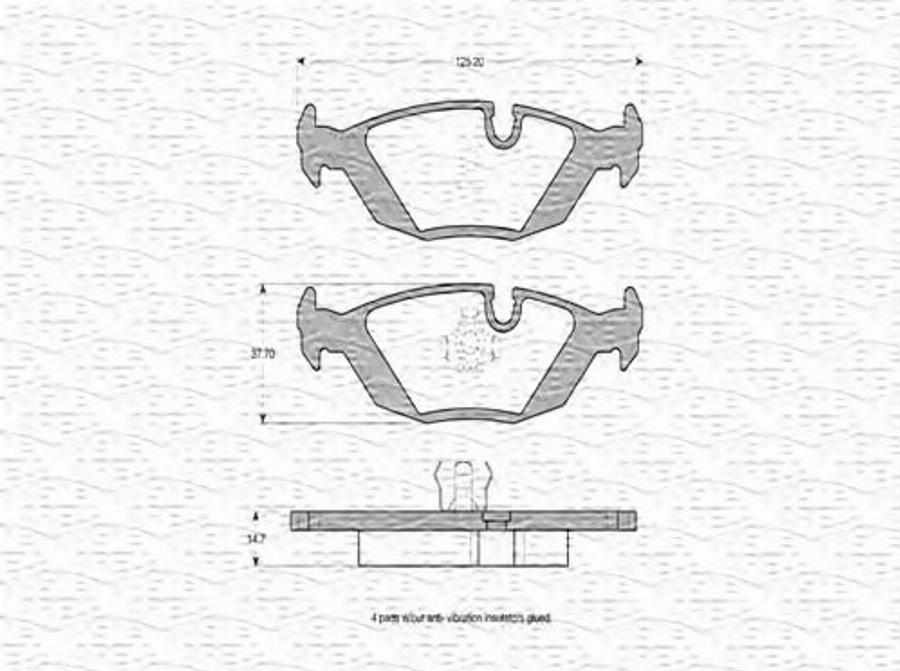 Magneti Marelli 363702160547 - Jarrupala, levyjarru inparts.fi