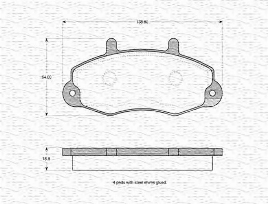 Magneti Marelli 363702160553 - Jarrupala, levyjarru inparts.fi